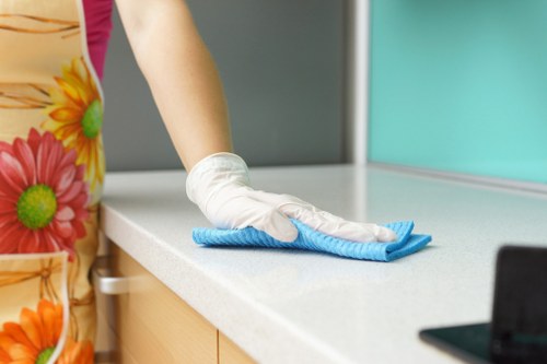 Local cleaning team working in a South Kensington apartment