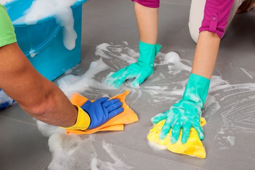 Local carpet cleaner treating stains in a Southkensington property