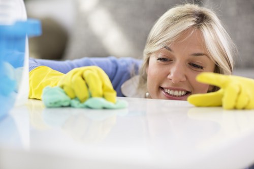 Local cleaners preparing a Southkensington apartment for occupancy